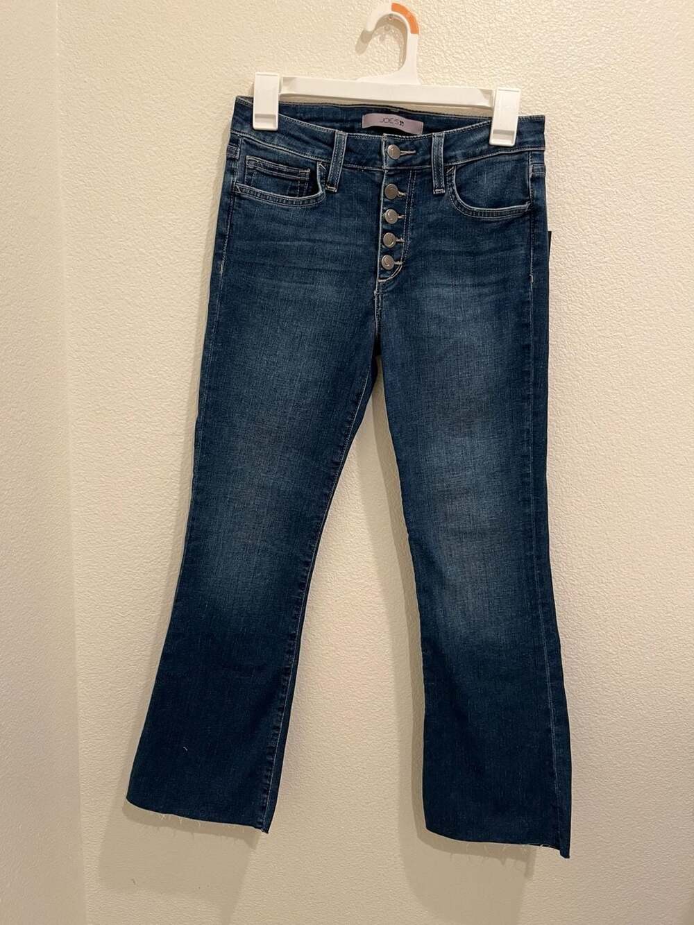 Joe's Jeans High Rise Button Fly Raw Hem Bootcut Jeans